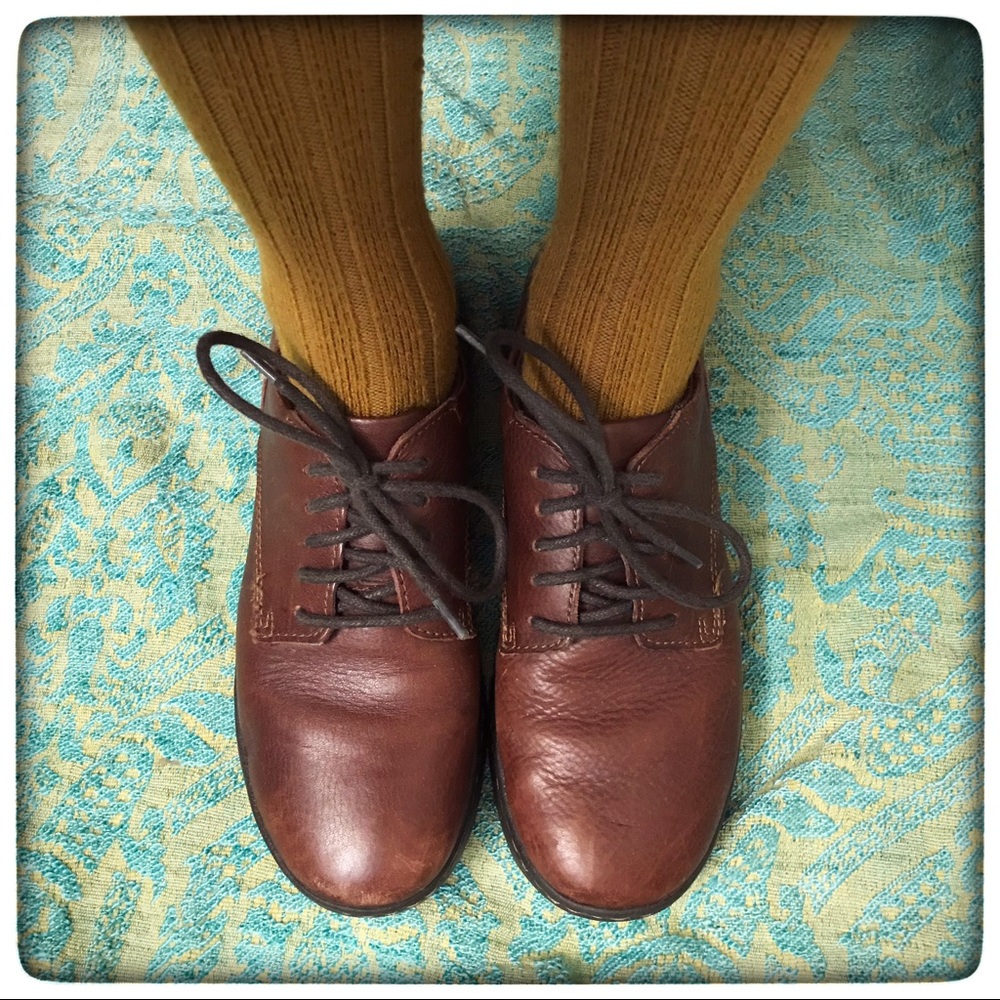 COPY - Born “Hazelle” brown leather lace-up Oxfords 8/39